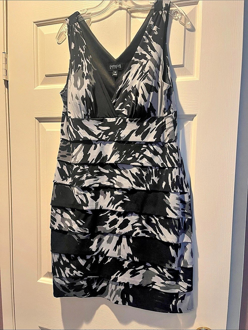 Enfocus Studio Abstract Mini Dress Size 14 Like New